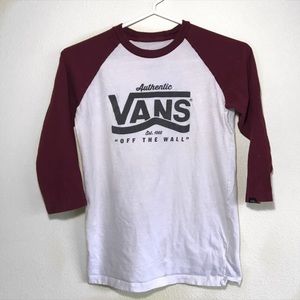 Vans baseball tee shirt